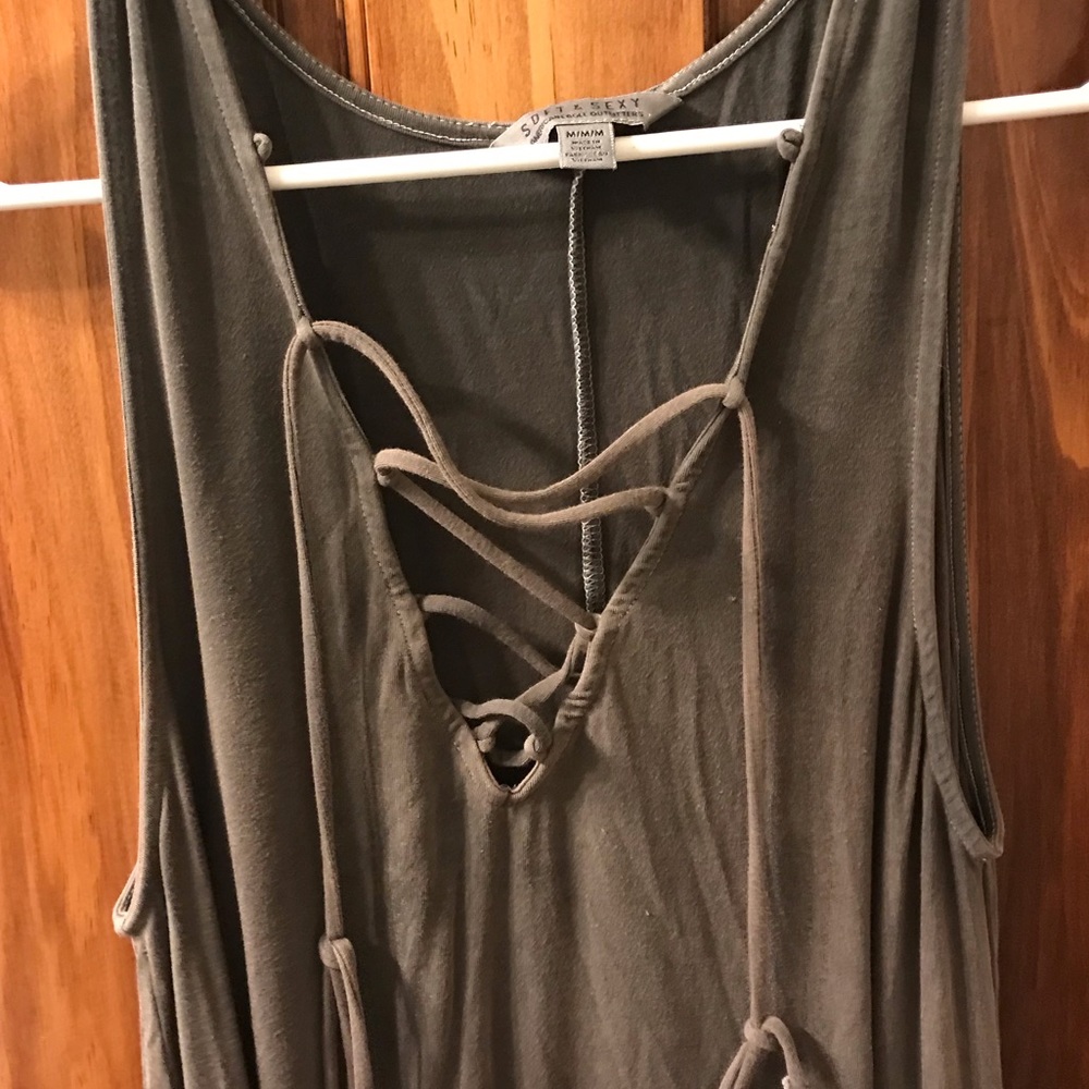 AE soft and sexy lace up tank